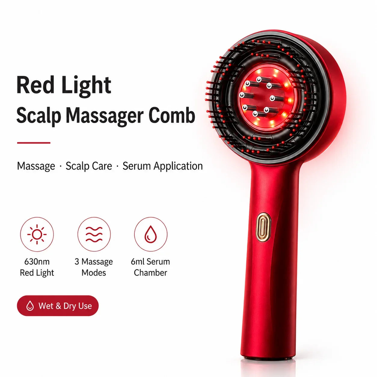 Red Light Scalp Massager