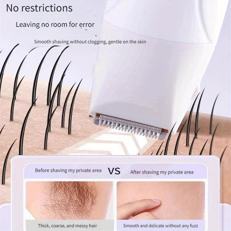 Silky Smooth Skin Anytime! 
Enjoy quick, painless, and effortless hair removal with this waterproof electric trimmer. Perfect for the face, bikini area, arms, and legs—giving you smooth, flawless skin in minutes.