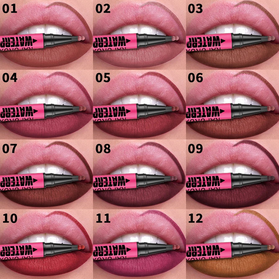 Perfect Lips, Endless Confidence! 
Create a flawless lip look with this waterproof matte lip liner. Its smooth formula defines, shapes, and enhances your lips with long-lasting color and a beautiful natural finish. Perfect f