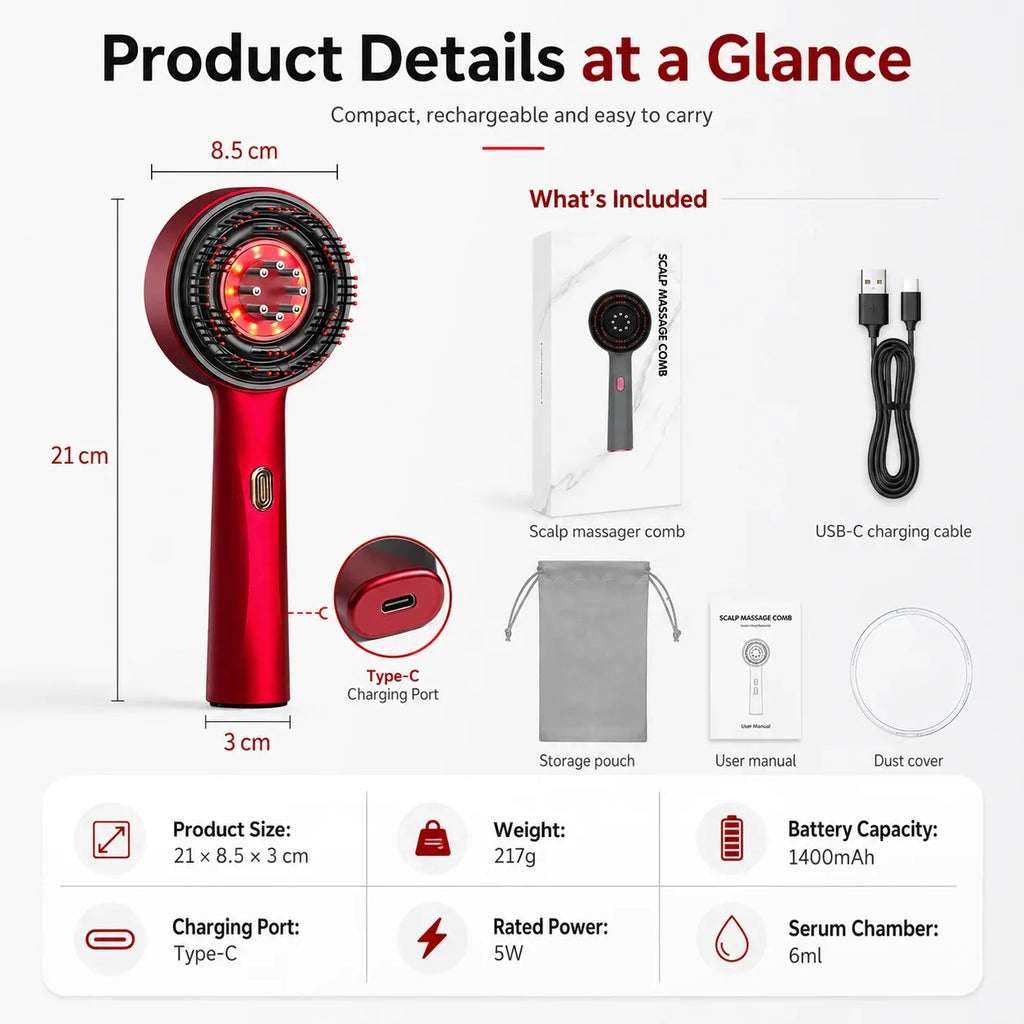 Red Light Scalp Massager