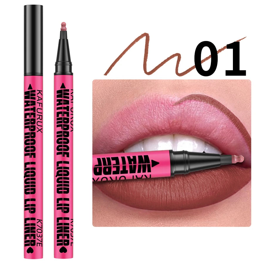 Perfect Lips, Endless Confidence! 
Create a flawless lip look with this waterproof matte lip liner. Its smooth formula defines, shapes, and enhances your lips with long-lasting color and a beautiful natural finish. Perfect f