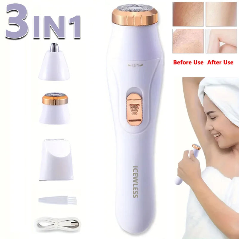 Silky Smooth Skin Anytime! 
Enjoy quick, painless, and effortless hair removal with this waterproof electric trimmer. Perfect for the face, bikini area, arms, and legs—giving you smooth, flawless skin in minutes.