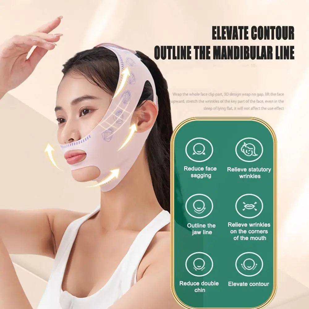 Achieve a More Defined V-Line!
Comfortable chin lifting band designed to support your jawline for a firmer, more sculpted look.