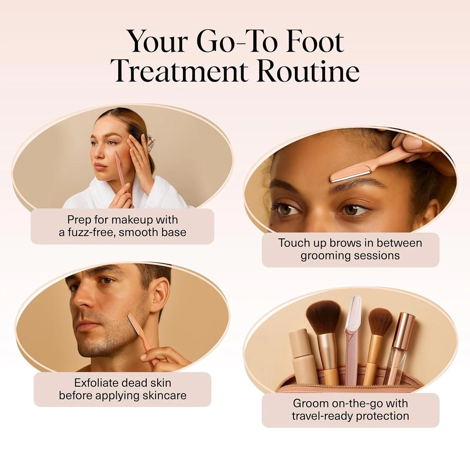 Perfect Brows, Effortless Beauty! 
Achieve beautifully shaped eyebrows with precision and ease. This professional eyebrow trimmer helps remove unwanted facial hair gently while creating a clean, flawless look. Smooth, safe,
