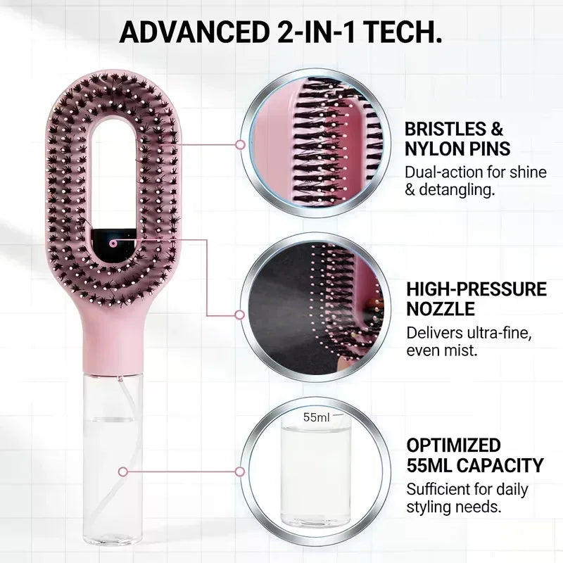 2in1 Mist Hair Brush