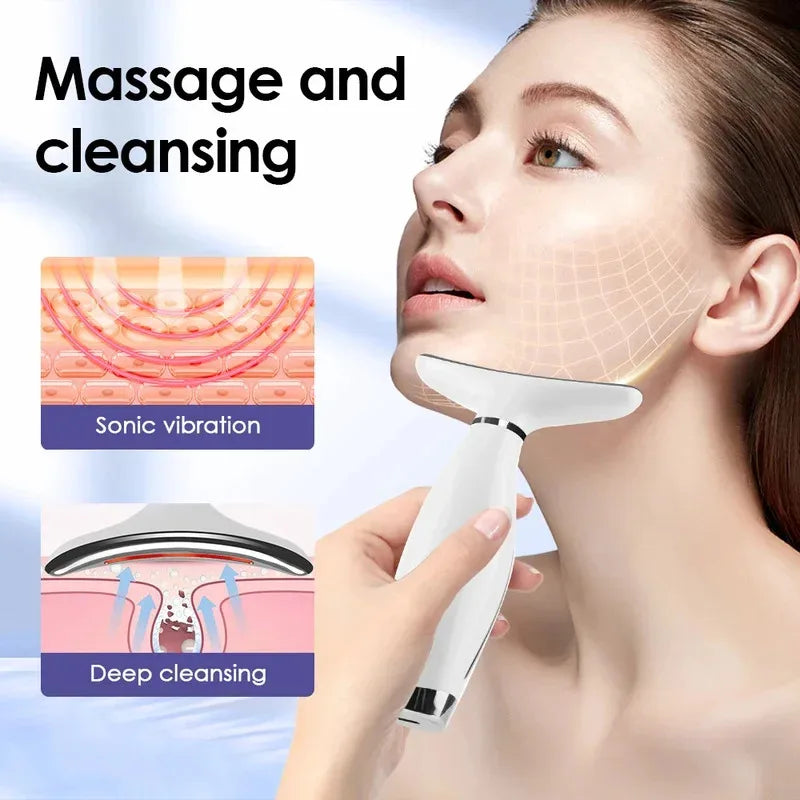 7 Colors LED Face & Neck Massager

Upgrade your skincare routine with this portable LED therapy massager. Features 7 light modes and 3 vibration levels to help refresh skin, reduce puffiness, and support a smoother, firmer-lo